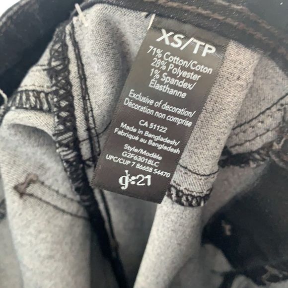 NWT G21 Black Acid Wash Jeggings size XS - Picture 7 of 7